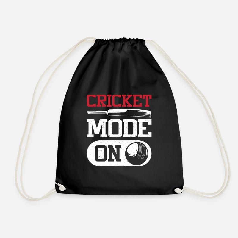 Cricket mode on - Drawstring Bag - black