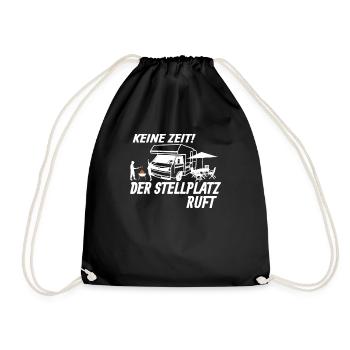 Camper Gift Idea Camping - Drawstring Bag - black - Front