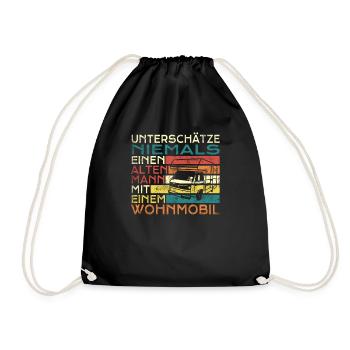 Camper Gift Idea Camping - Sac de sport léger - noir - Devant