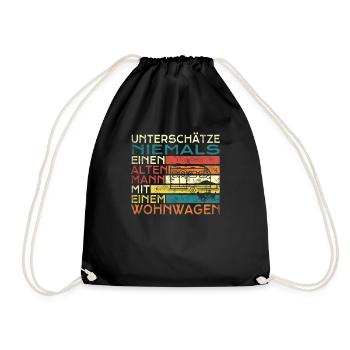 Camper Gift Idea Camping - Sac de sport léger - noir - Devant
