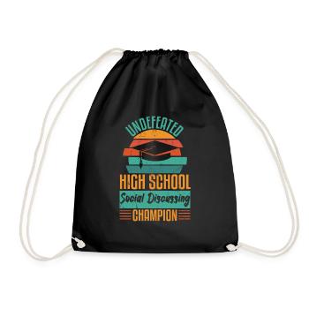 Undefeated Social Discussing Champion - Drawstring Bag - black - Front
