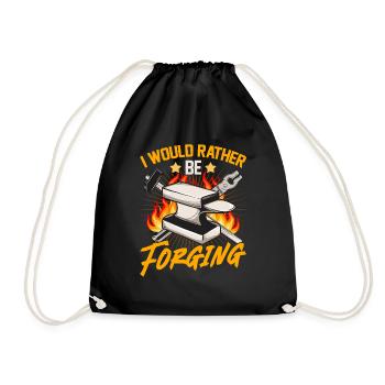 Je préférerais forger - forgeron - Sac de sport léger - noir - Devant