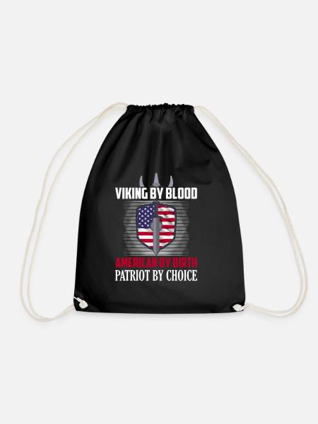 Viking By Blood American By Birth Patriot By Choic - Turnbeutel - Schwarz
