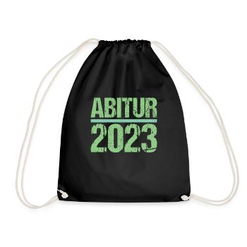 Abitur Gymnasium Damen und Herren Abi 2023 - Turnbeutel - Schwarz - Vorne
