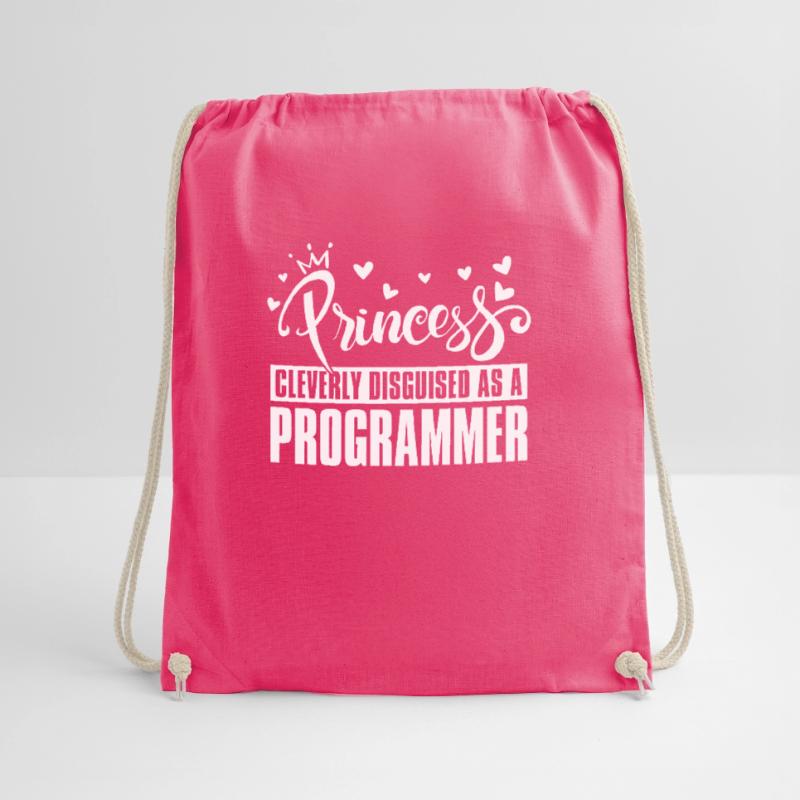 Developer Coder Programmer Princess Drawstring Bag