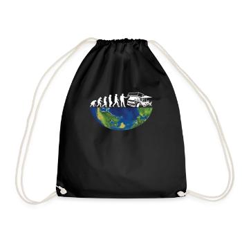 Camper Gift Idea Camping - Drawstring Bag - black - Front