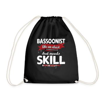 Holzblasinstrument Musik Bassoonist - Turnbeutel - Schwarz - Vorne