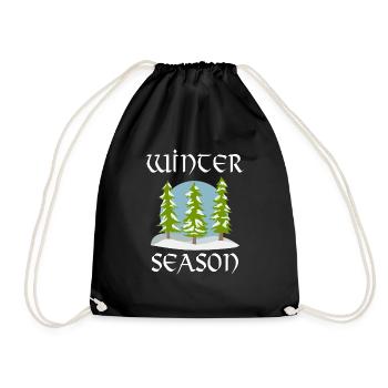 Saison hivernale Journées d'hiver douillettes - Sac de sport léger - noir - Devant
