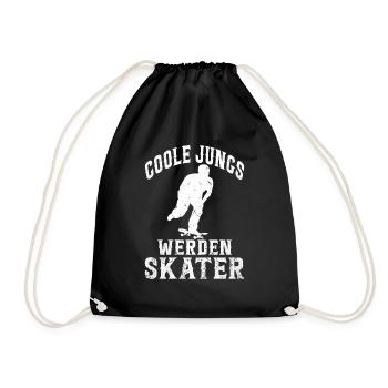 Skateboarder Skateboarding Skaten Skater - Turnbeutel - Schwarz - Vorne