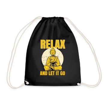 Kundalani Reiki Symbols Namaste Yoga Buddha Relax - Drawstring Bag - black - Front