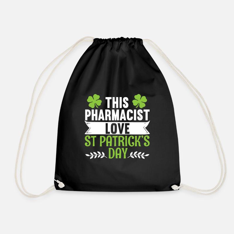 Pharmacist Pharmacy This pharmacist loves the St. - Drawstring Bag - black