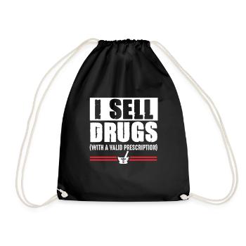 Peace Love Pharmacy Pharmacist Pharmacist Pharmaci - Drawstring Bag - black - Front