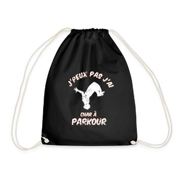 j'peux pas j'ai char à Parkour et apéro - Sac de sport léger - noir - Devant