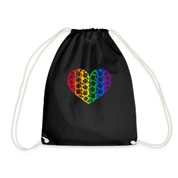 LGBT Clover Heart Rainbow St. Patrick’s Day - Sac de sport léger - noir - Devant