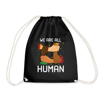 Human Equality Proud Black Pride Black History - Drawstring Bag - black - Front