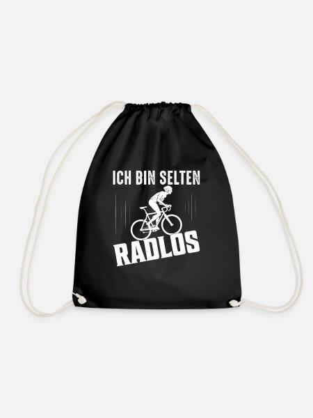 Ich bin selten Radlos Fahrrad Radsport - Turnbeutel - Schwarz