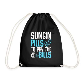 Pilules Slingin pour payer les factures pharmacien pharmacie - Sac de sport léger - noir - Devant