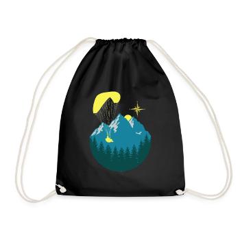 gleitschirm paraglider - Turnbeutel - Schwarz - Vorne