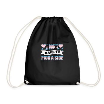 I don't have to choose a side - Drawstring Bag - black - Front