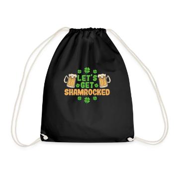 Let's Get Shamrocked St. Patricks Day Irisches - Turnbeutel - Schwarz - Vorne