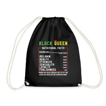 Black Melanin Pride Black History Month - Turnbeutel - Schwarz - Vorne
