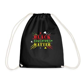 Éducateur noir Fierté enseignante noire Histoire des Noirs - Sac de sport léger - noir - Devant