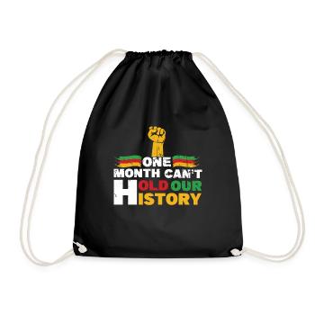 Fist One Month Can't Hold Black History Month - Turnbeutel - Schwarz - Vorne
