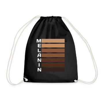 Mélanine Noir Couleurs Fierté Histoire Noire - Sac de sport léger - noir - Devant