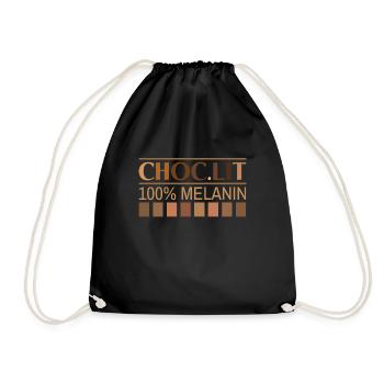 Chocolate Melanin Pride Black History Month - Drawstring Bag - black - Front