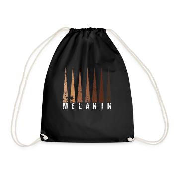 Melanin Colors Pride Black History Month - Drawstring Bag - black - Front