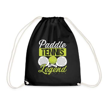 Paddle Tennis Player Match Paddle Legend - Turnbeutel - Schwarz - Vorne