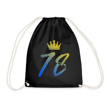 78 Number crown - Drawstring Bag - black - Front
