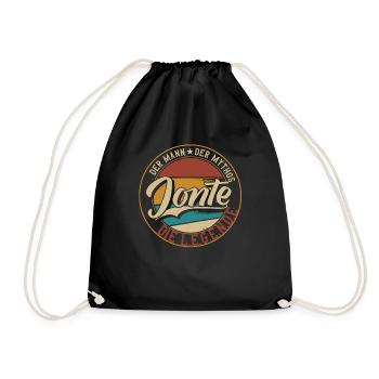 Jonte Der Mann der Mythos die Legende Geschenk - Turnbeutel - Schwarz - Vorne