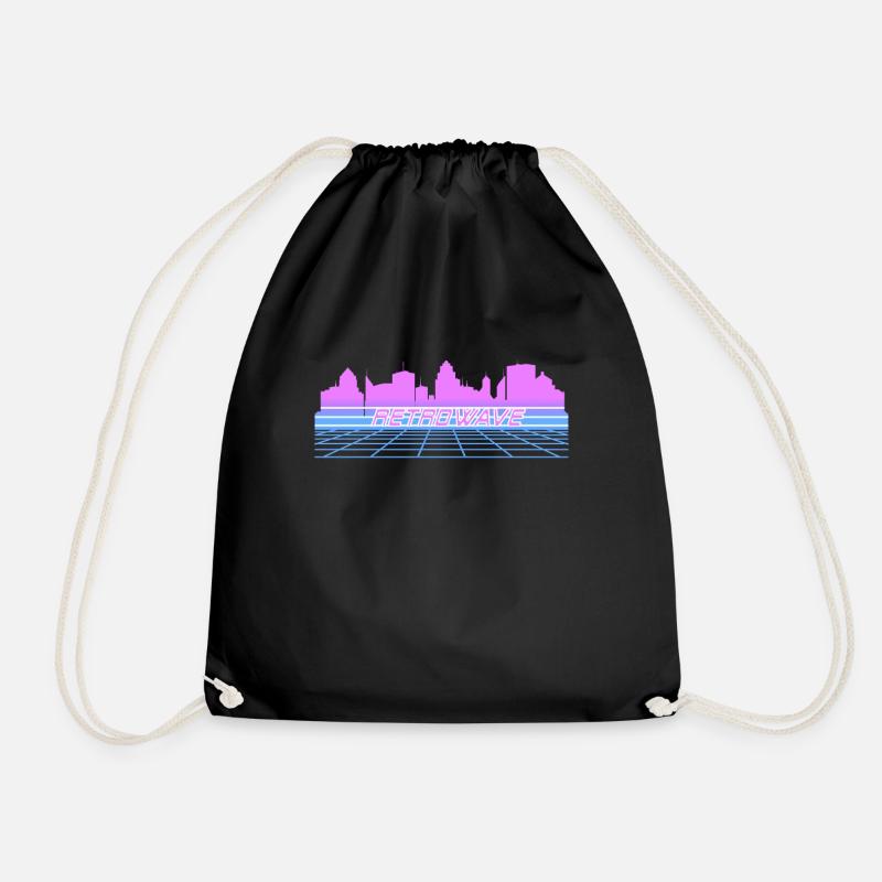Retrowave Synthwave 80s Design - Turnbeutel - Schwarz