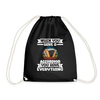 Quand vous avez un accordéon, vous avez tout - Sac de sport léger - noir - Devant