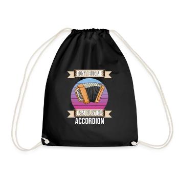Ne me dérange pas, je joue de l’accordéon - Sac de sport léger - noir - Devant