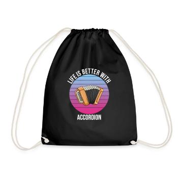 La vie est meilleure avec l’accordéon - Sac de sport léger - noir - Devant
