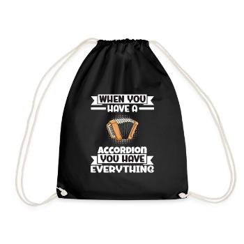 Quand vous avez un accordéon, vous avez tout - Sac de sport léger - noir - Devant