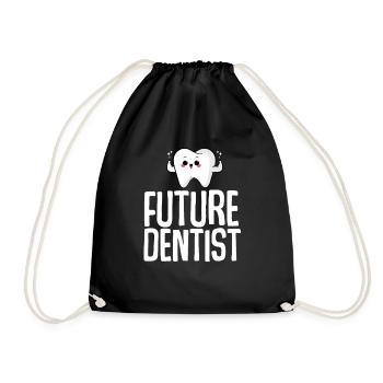 Future dentist dentistry student dental school - Drawstring Bag - black - Front