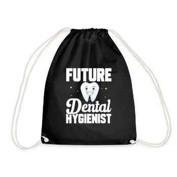 Future Dental Hygienist Dentist Student - Drawstring Bag - black - Front