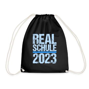 Realschule bestanden Realschulabschluss 2023 - Turnbeutel - Schwarz - Vorne
