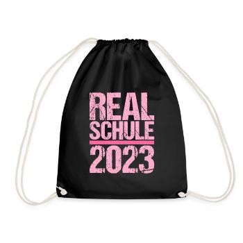 Realschule bestanden Realschulabschluss 2023 - Turnbeutel - Schwarz - Vorne