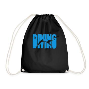 Diving Diver Girls - Drawstring Bag - black - Front