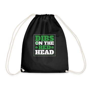 Irish Clover St. Patrick's Day Drink Dibs - Drawstring Bag - black - Front