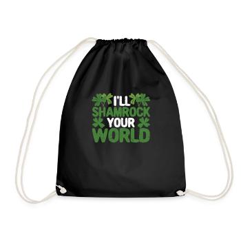 Je vais trèfler ton monde Saint-Patrick St. Pad - Sac de sport léger - noir - Devant