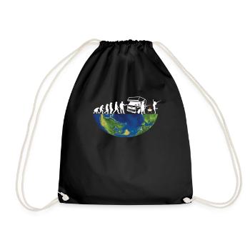 Camper Gift Idea Camping - Drawstring Bag - black - Front
