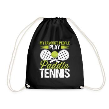 Joueur de paddle-tennis Match Mes personnes préférées - Sac de sport léger - noir - Devant