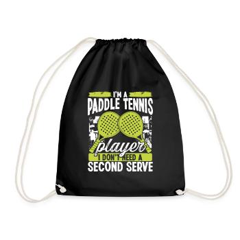Joueur de padel Match Deuxième service Équipe - Sac de sport léger - noir - Devant