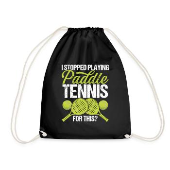 Match de joueur de paddle-tennis Je me suis arrêté pour cela - Sac de sport léger - noir - Devant