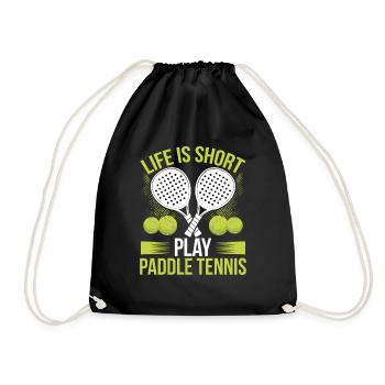 Paddle Tennis Player Match La vie est un jeu court - Sac de sport léger - noir - Devant
